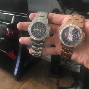 Akribos watches rose gold & stainless steel